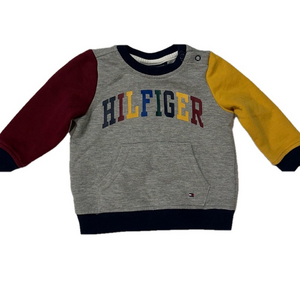 3/20$ Tommy Hilfiger baby colour block sweatshirt size 6-9 months